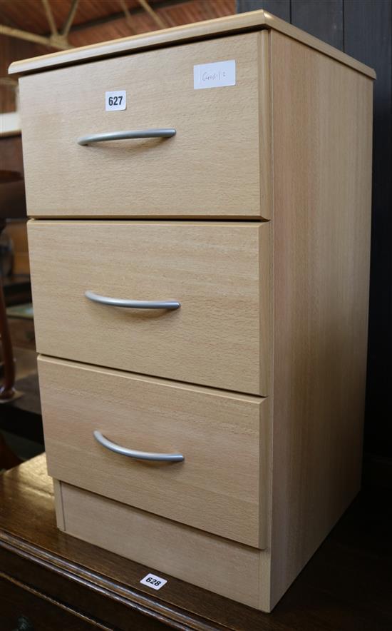 Pine bedside chest of drawers